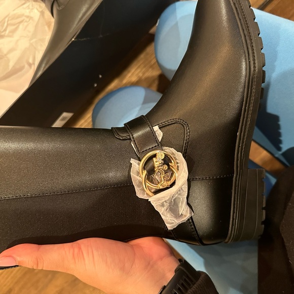 COACH FARRAH LEATHER BOOT - BLACK - 7 - Picture 6 of 8